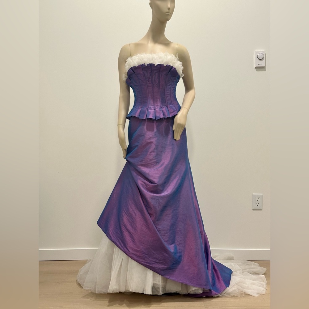 Purple Iridescent Corset Evening Gown – Size 6